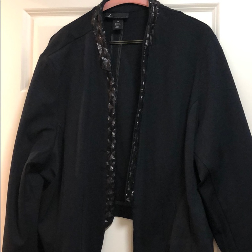 Lane Bryant black blazer with sequins